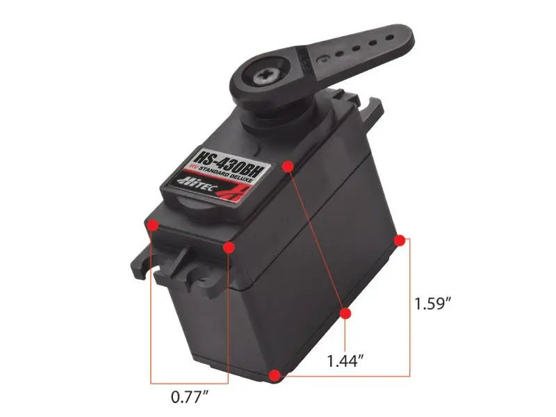 Hitec HS-430BH Deluxe, High Voltage, Ball Bearing Standard Servo Hitec RCD USA