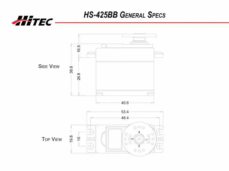 Hitec HS-425BB Deluxe Ball Bearing Servo Hitec RCD USA