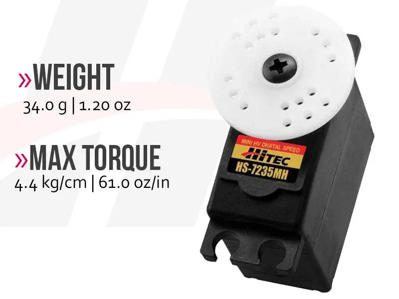 Hitec HS-7245MH HV High Torque Metal Gear Coreless Mini Servo Hitec RCD USA