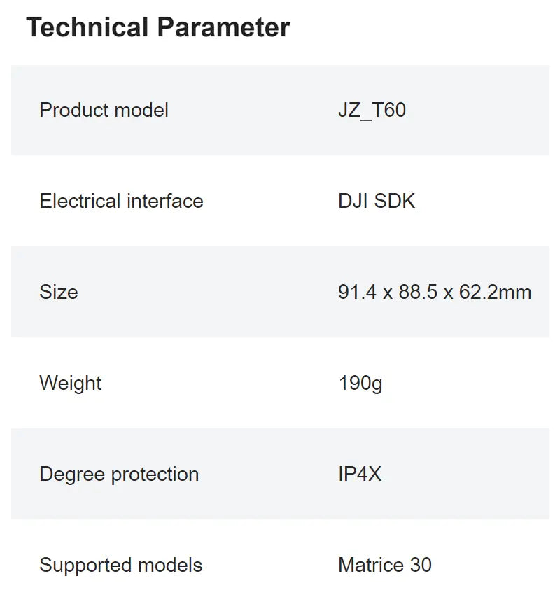 JZ T60 Spotlight for DJI Matrice 30/30T Drone JZ