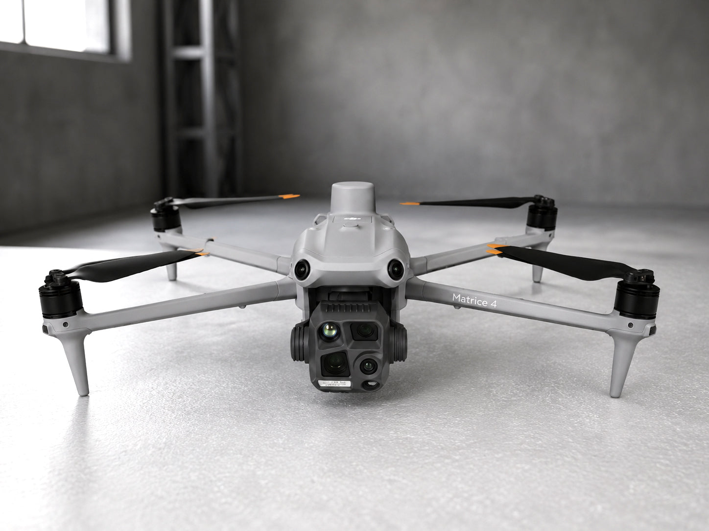 DJI Matrice 4T thermal drone only being displayed on a concrete floor by Altitude Drones