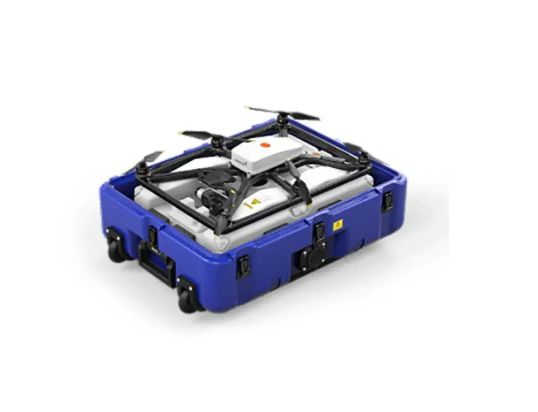 Fotokite Transport Case Configuration -Fotokite Sigma, Transport Case Blue, Wheeled, 120V, Fotokite Live App, No Tablet Included Fotokite
