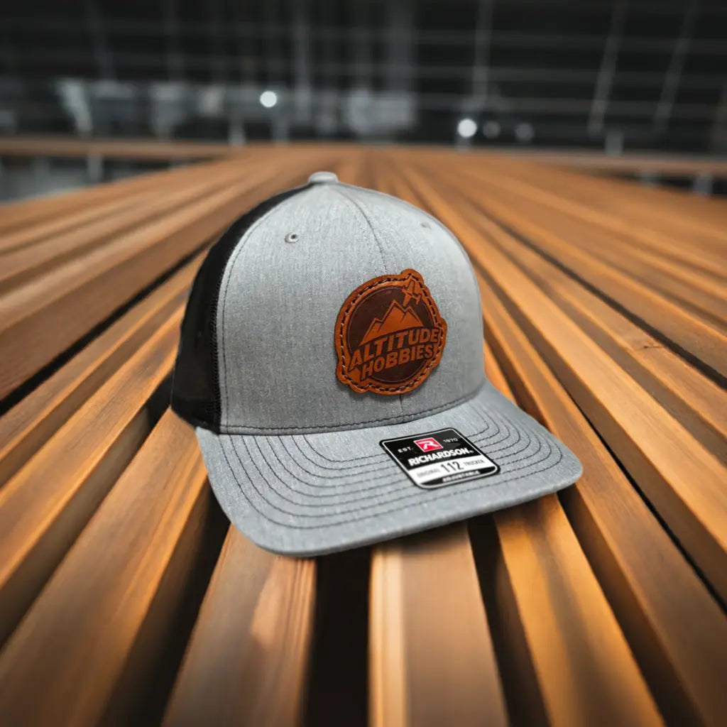 Altitude Hobbies Leather Patch Hat (Heather Gray/Black) Altitude Hobbies