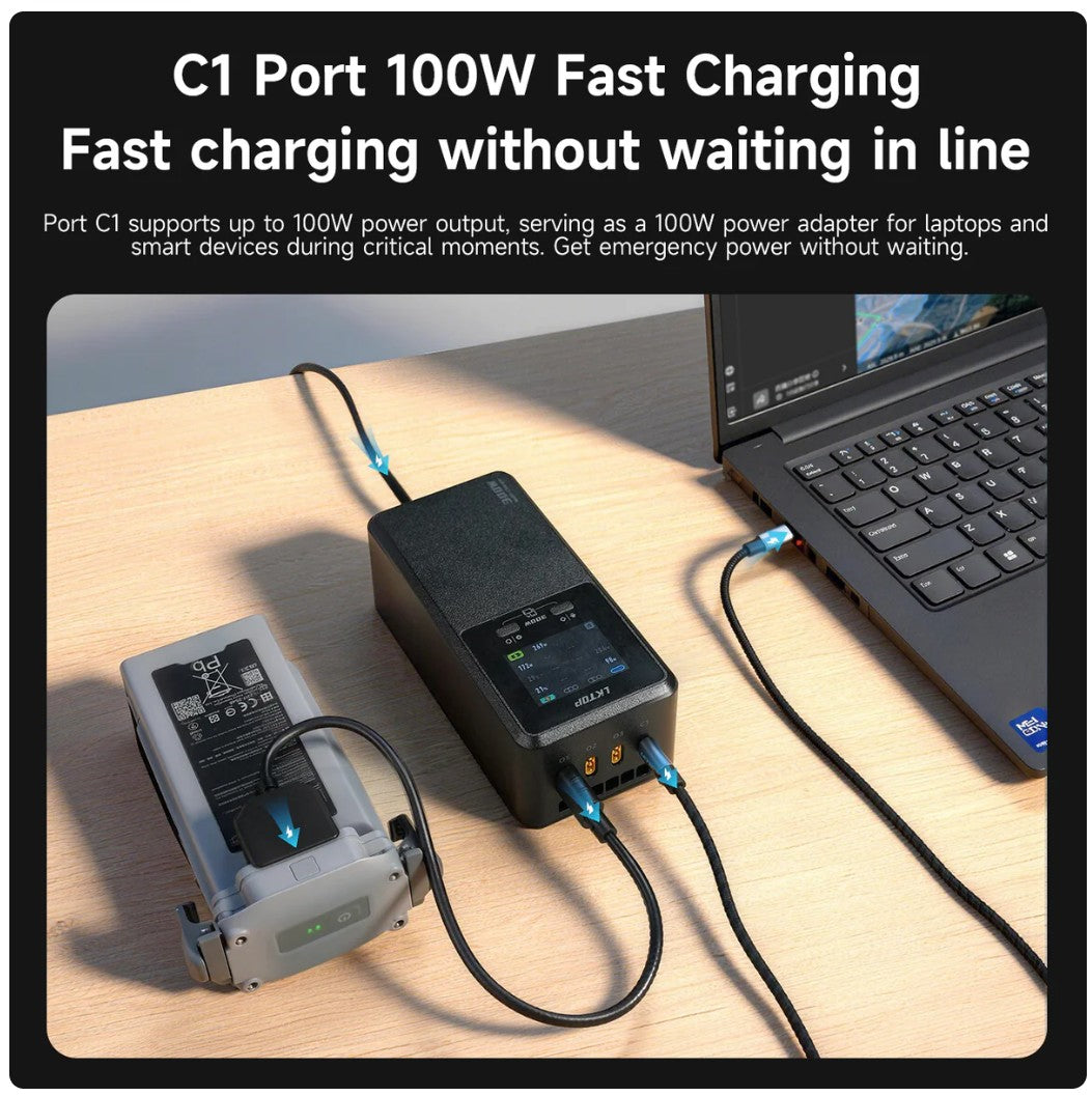 LKTOP 300W Fast Multi-Charger for DJI Matrice 4D/4TD Drones