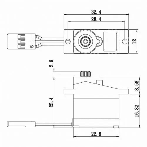 Savox SH-0257MGP Micro Digital Metal Gear Servo w/ Soft Start Savox