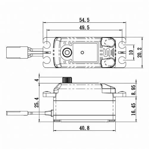 Savox SV-1254MGP High Voltage Coreless Low Profile Digital Servo w/ Soft Start Savox