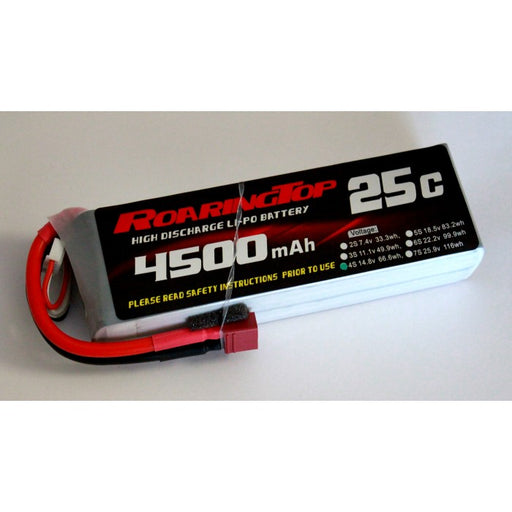 Roaring Top 4500mAh 4s (14.8v) 25C Lipo Battery - Altitude Hobbies