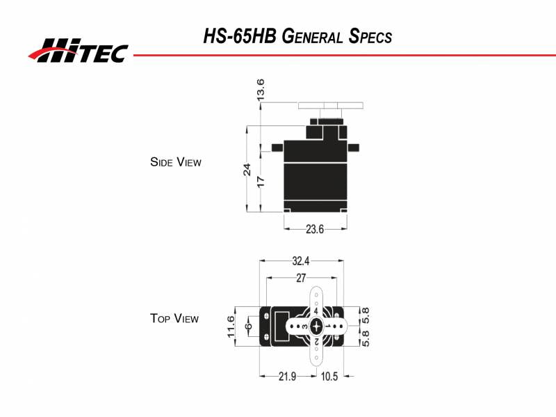 Hitec HS-65HB Mighty Karbonite Gear Feather Servo