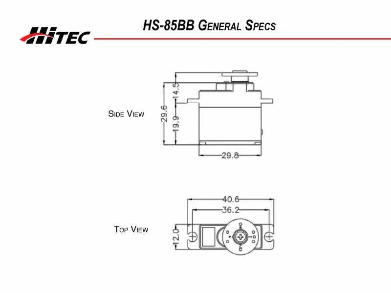 Hitec HS-85BB Premium Micro Servo Hitec RCD USA