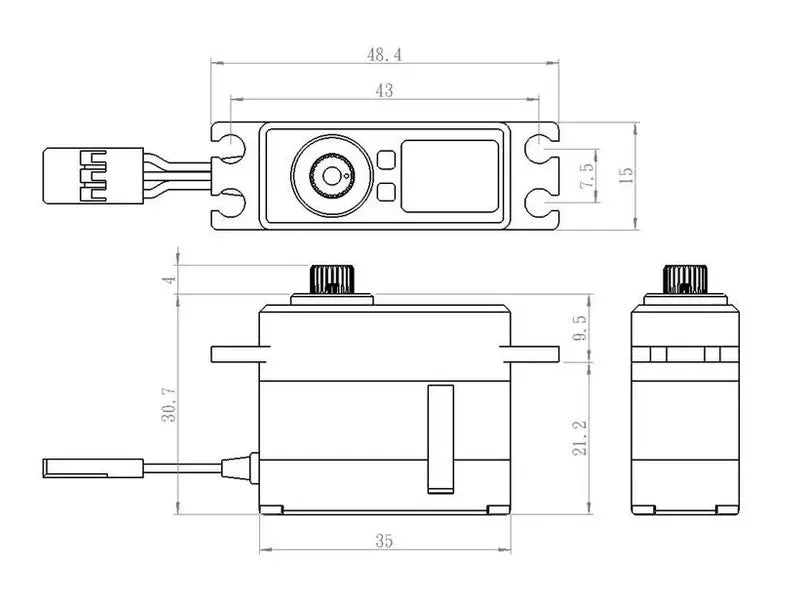 Savox SV-1261MG Mini Digital High Voltage Aluminum Case Servo Savox
