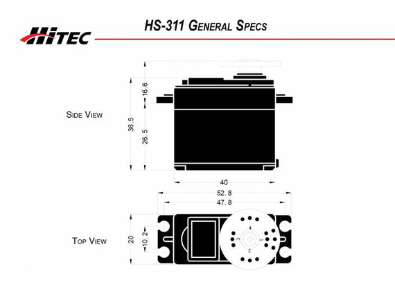 Hitec HS-311 Standard Economy Servo