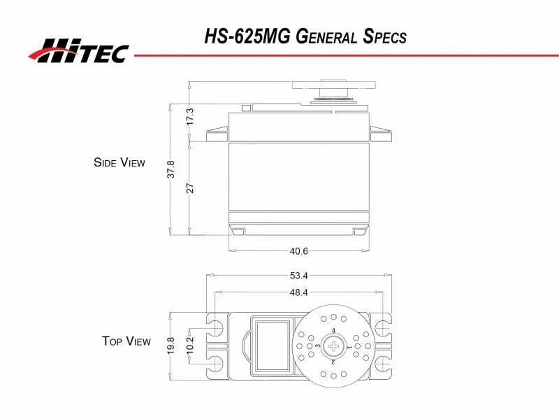 Hitec HS-625MG High Speed, Metal Gear Premium Sport Servo Hitec RCD USA