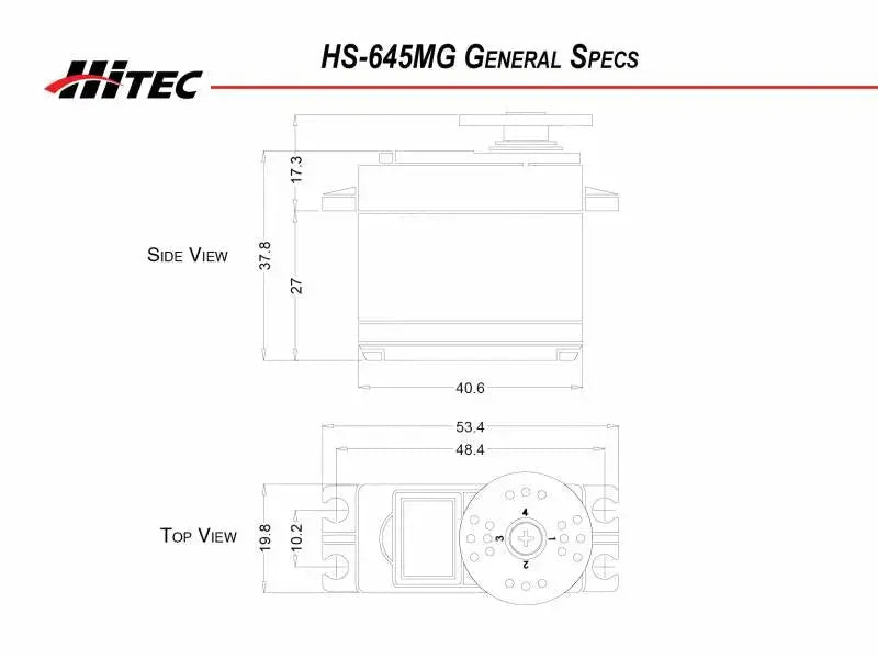Hitec HS-645MG High Torque Metal Gear Servo Hitec RCD USA