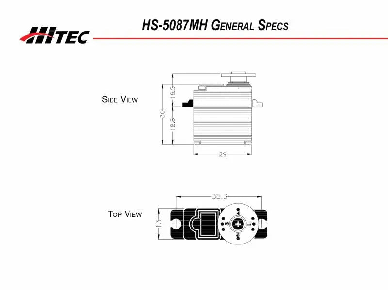 Hitec HS-5087MH HV Premium Digital Metal Gear Micro Servo Hitec RCD USA