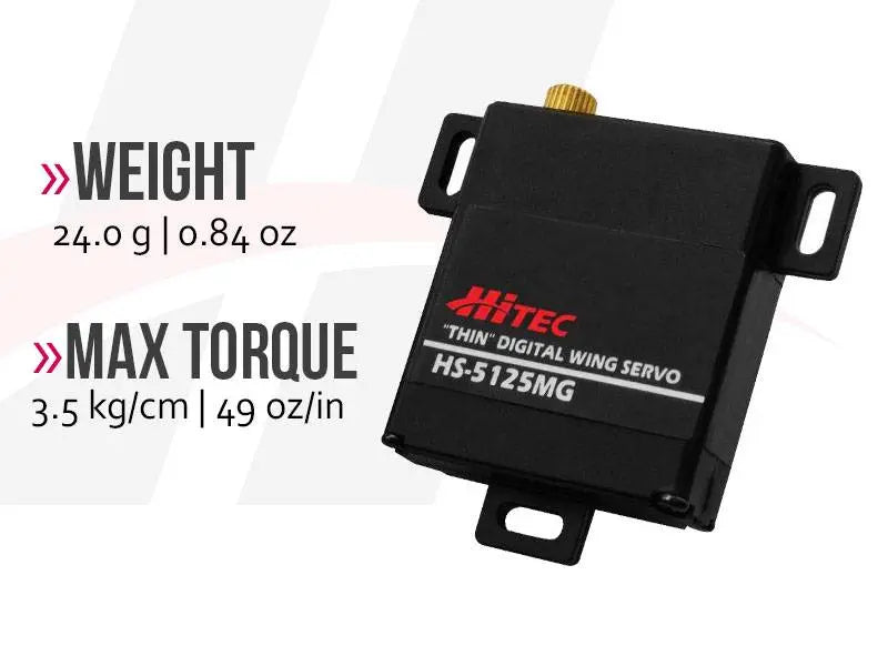 Hitec HS-5125MG Slim Metal Gear Wing Servo Hitec RCD USA