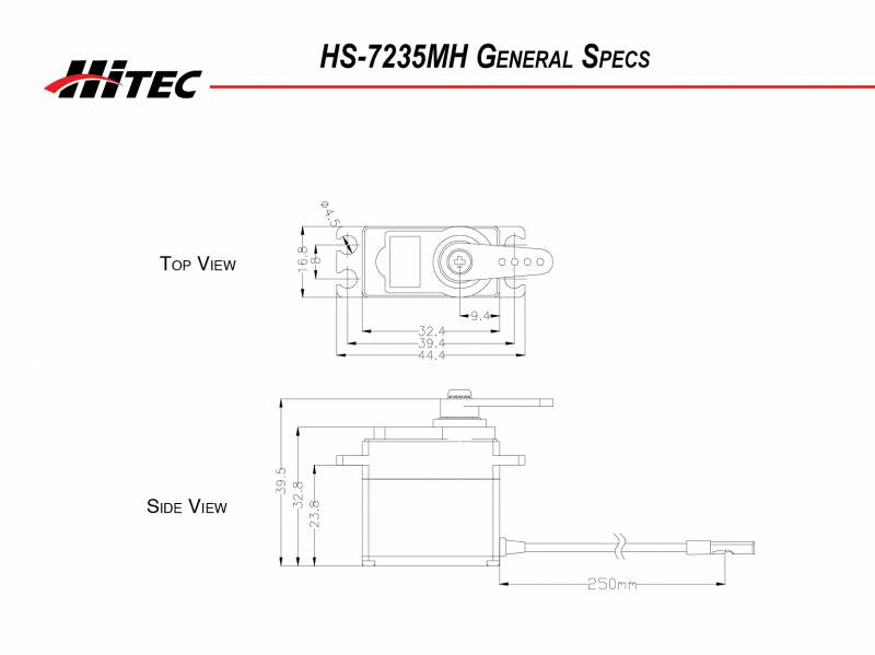 Hitec HS-7245MH HV High Torque Metal Gear Coreless Mini Servo