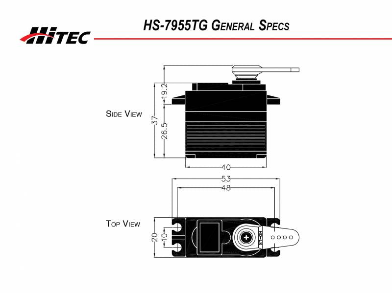 Hitec HS-7955TG High Torque Titanium Gear Coreless Ultra Premium Servo