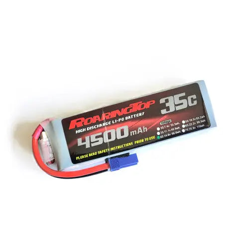 Roaring Top 4500mAh 4s (14.8v) 35C Lipo Battery (EC5) Roaring Top