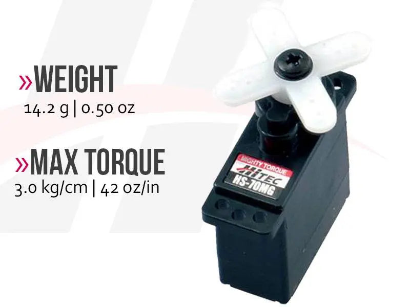 Hitec HS-70MG Ultra Torque, Metal Gear Feather Servo Hitec RCD USA