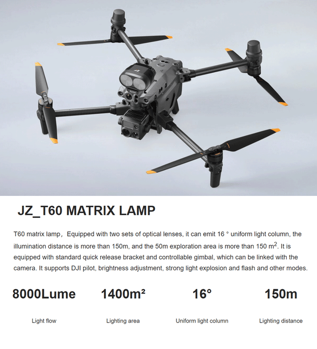 JZ JIZHI T60 OSDK 60W Spotlight for DJI Matrice 30/30T Drone
