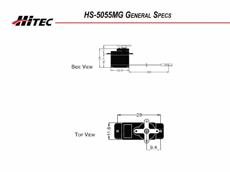 Hitec HS-5055MG Economy Metal Gear Feather Servo Hitec RCD USA