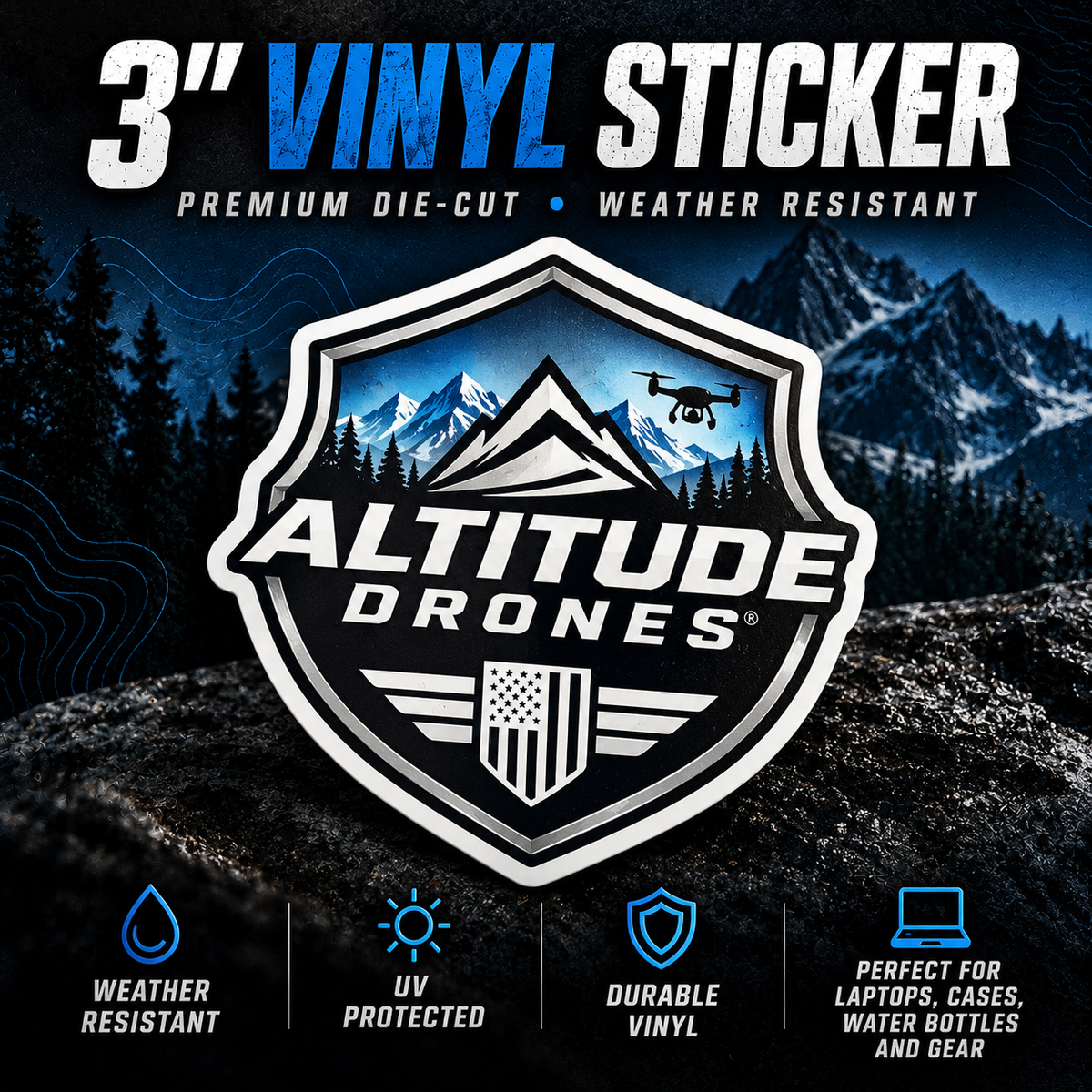 Altitude Drones 2026 Sticker (3")