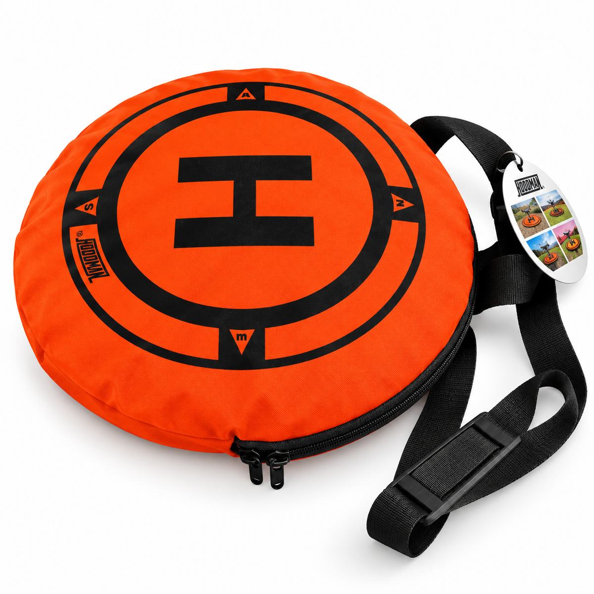 Hoodman 3ft Drone Launch Pad (Altitude Drones Branded) folded in storage bag