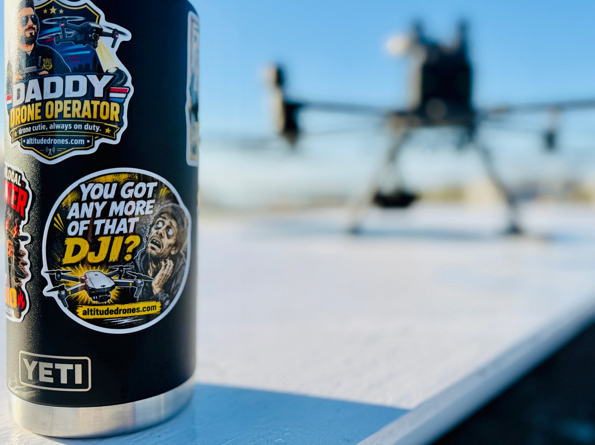 Funny Drone Sticker from Altitude Drones - You Got Any More of That DJI?