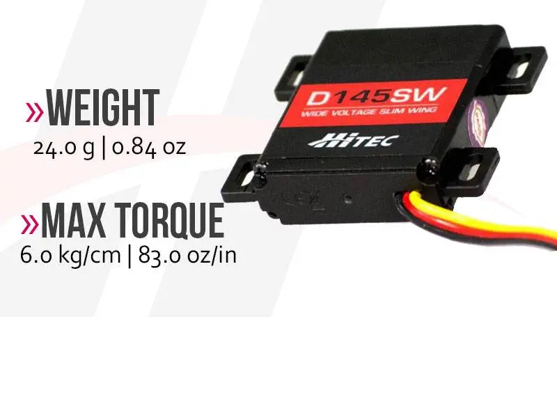 Hitec D145SW 32-Bit Wide Voltage Steel Wing Servo Hitec RCD USA