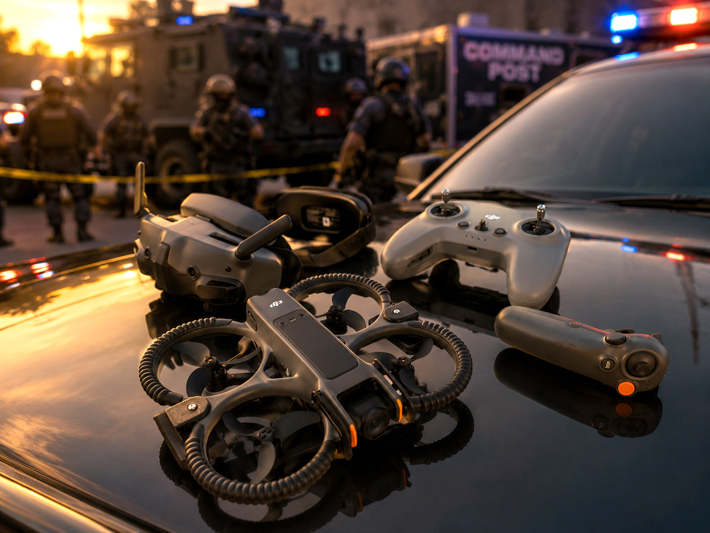 Altitude Drones DJI Avata 2 public safety bundle combo being used in a police SWAT operation