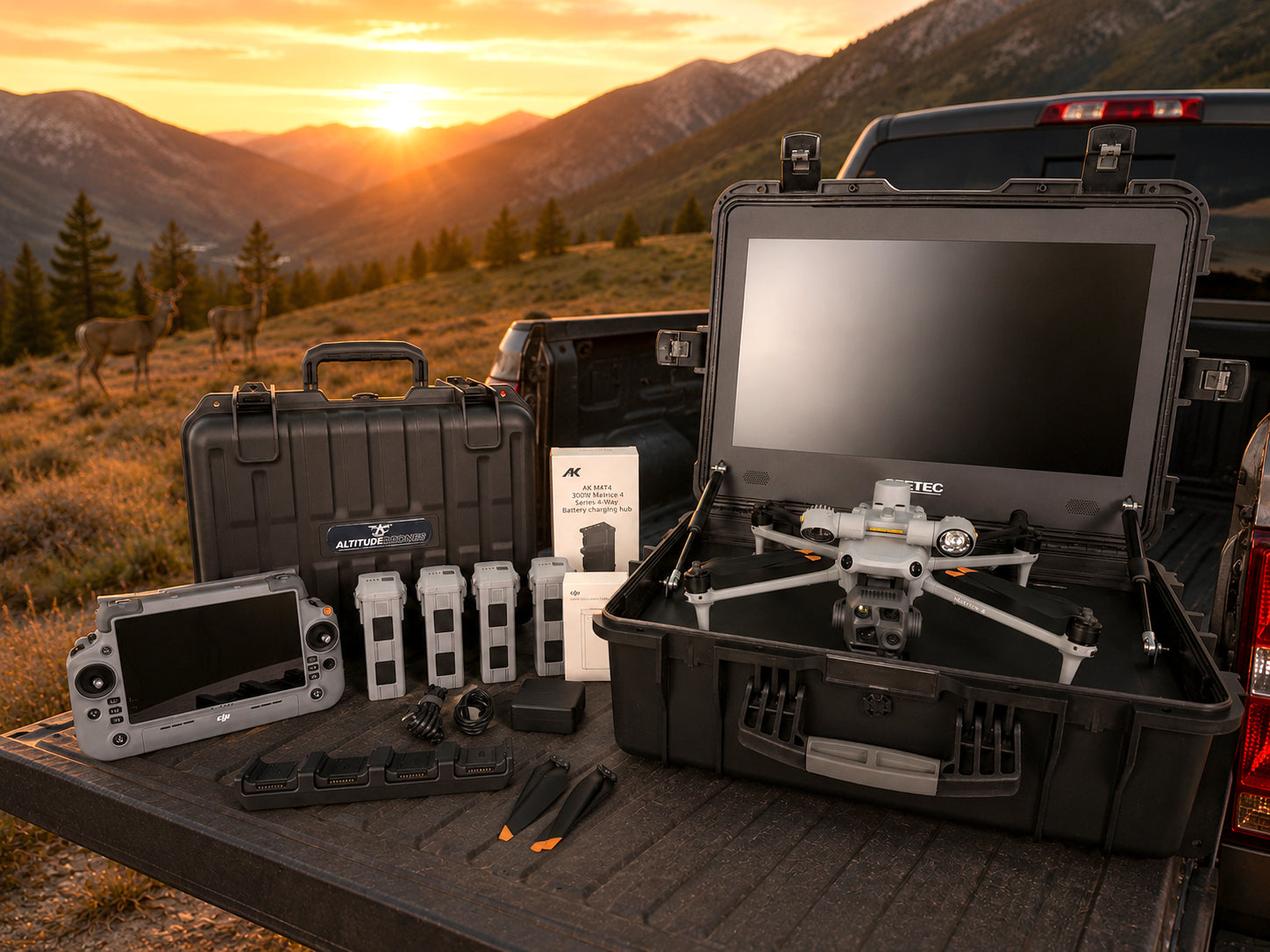 DJI Matrice 4T mobile ops bundle from Altitude Drones being used for drone deer recovery