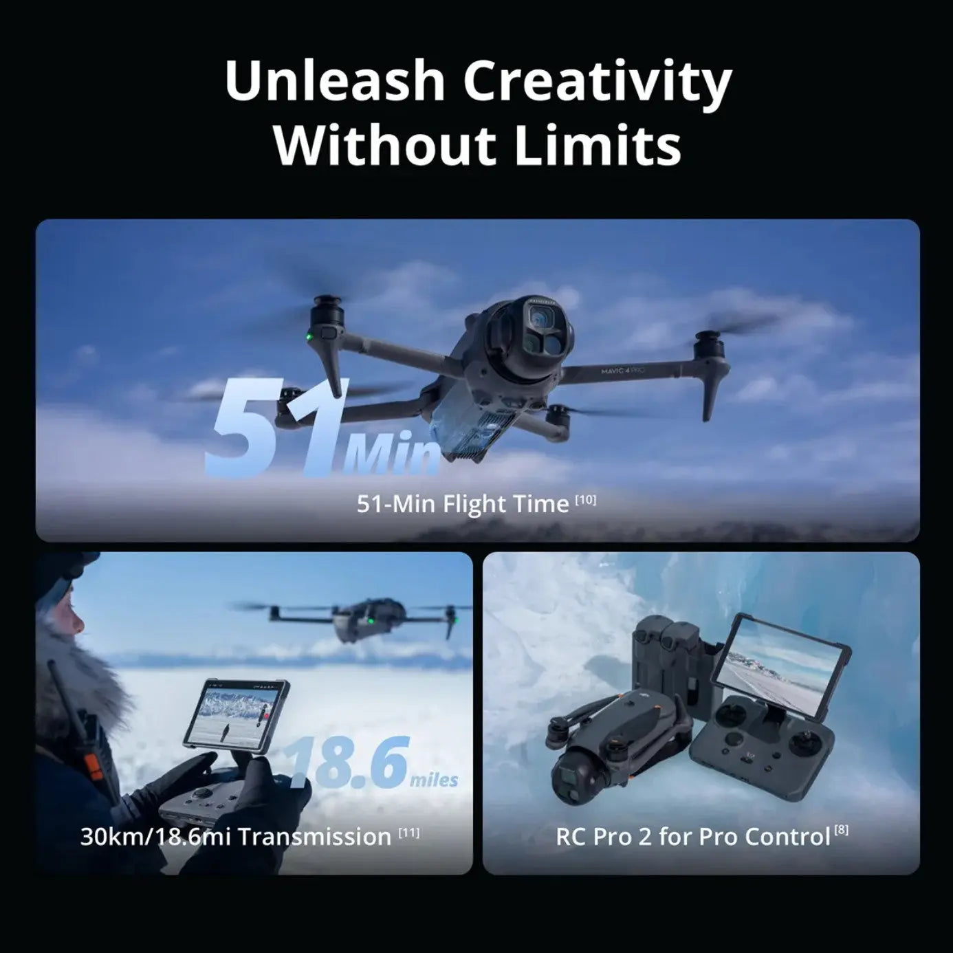 DJI Mavic 4 Pro Drone Fly More Combo with RC 2 Remote DJI