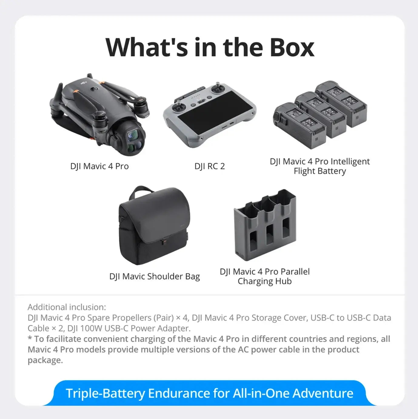 DJI Mavic 4 Pro Drone Fly More Combo with RC 2 Remote DJI