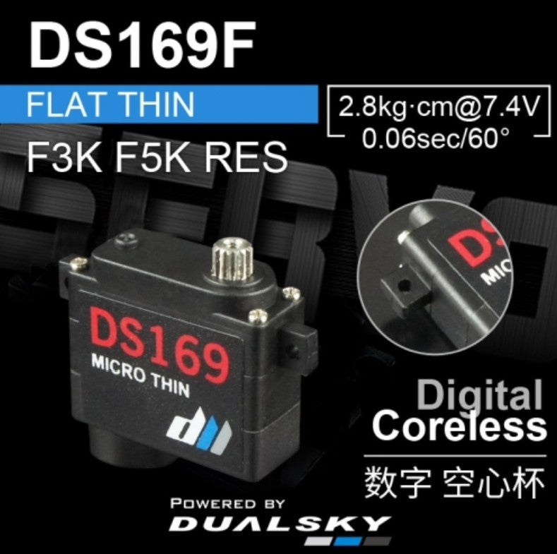 Dualsky DS169F Digital Coreless Micro Thin 9g Servo (F3K, F5K) from Altitude Hobbies