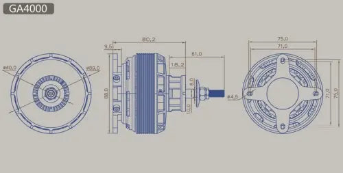 Dualsky GA4000 Brushless Airplane Motor (40cc) Dualsky