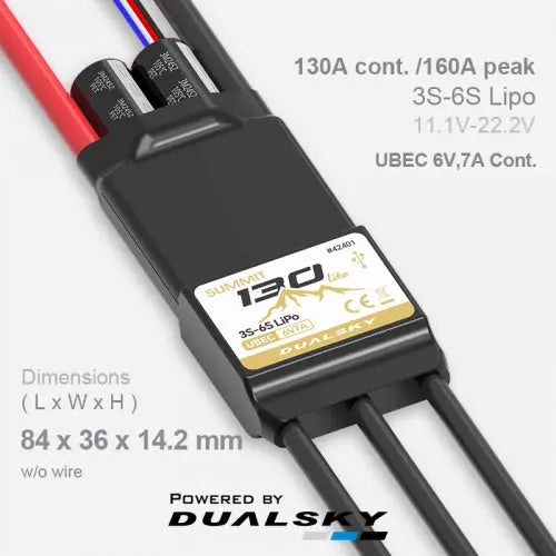 Dualsky Summit Lite 130A Brushless ESC Dualsky