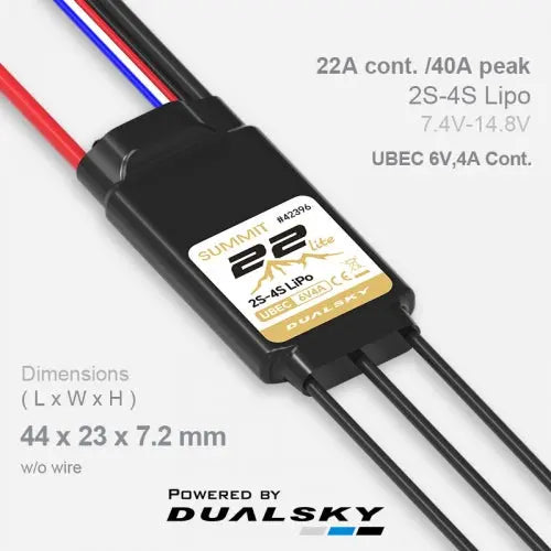 Dualsky Summit Lite 22A Brushless ESC Dualsky