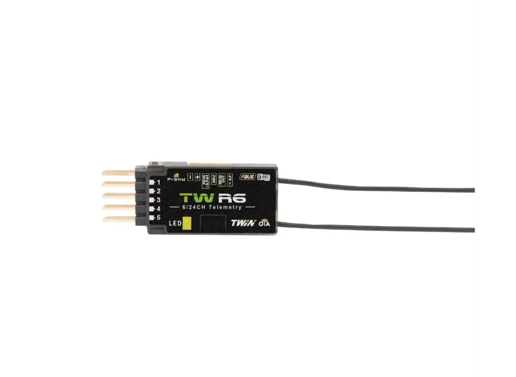 FrSky Twin TW R6 Dual 2.4GHz Receiver with 6 Channel Ports FrSky