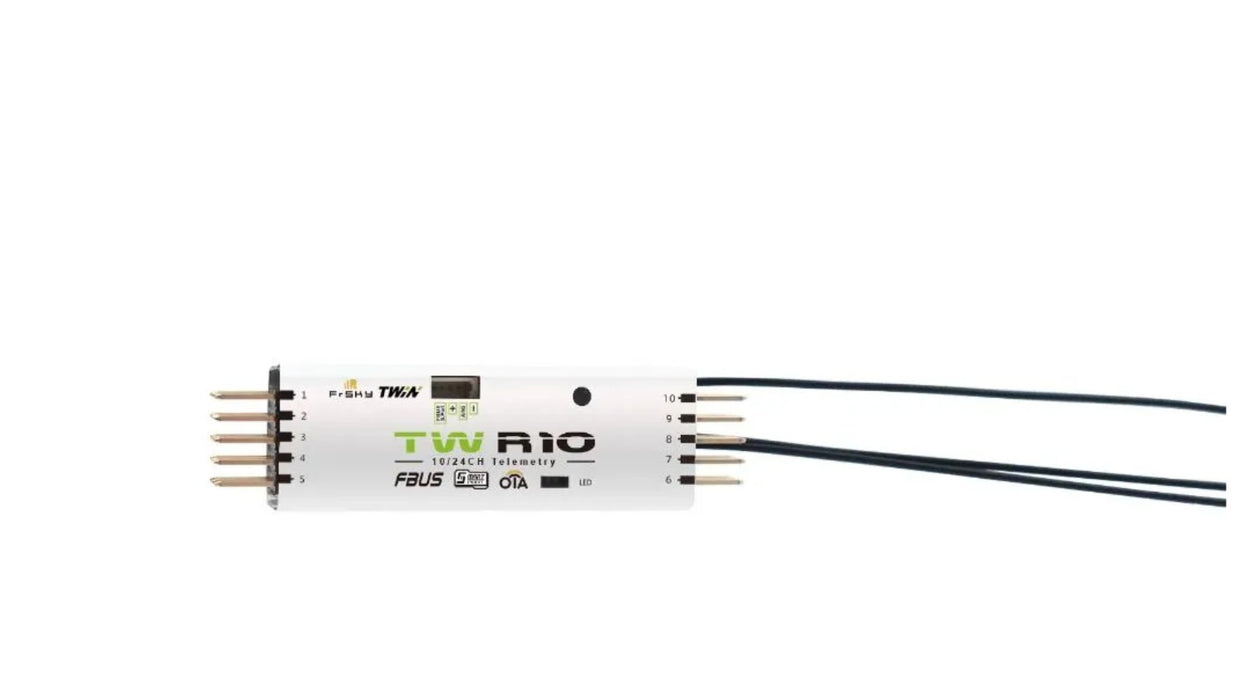 FrSky Twin TW R10 Receiver - Simultaneous Working Dual 2.4Ghz