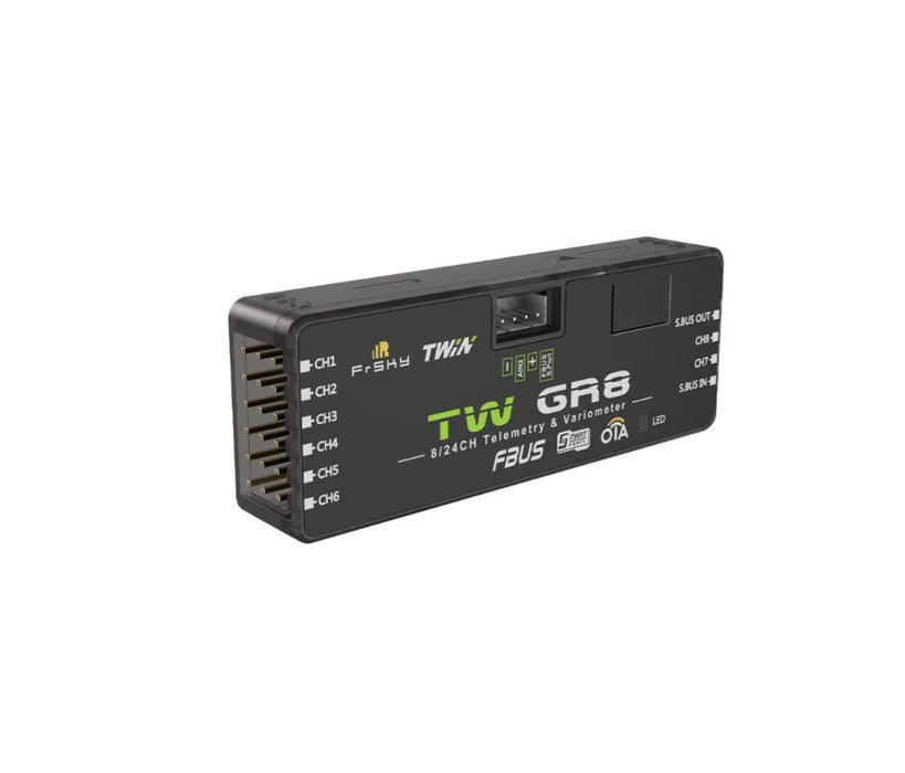 FrSky Twin TW GR8 Dual 2.4GHz Variometer Receiver with 8 Channel Ports