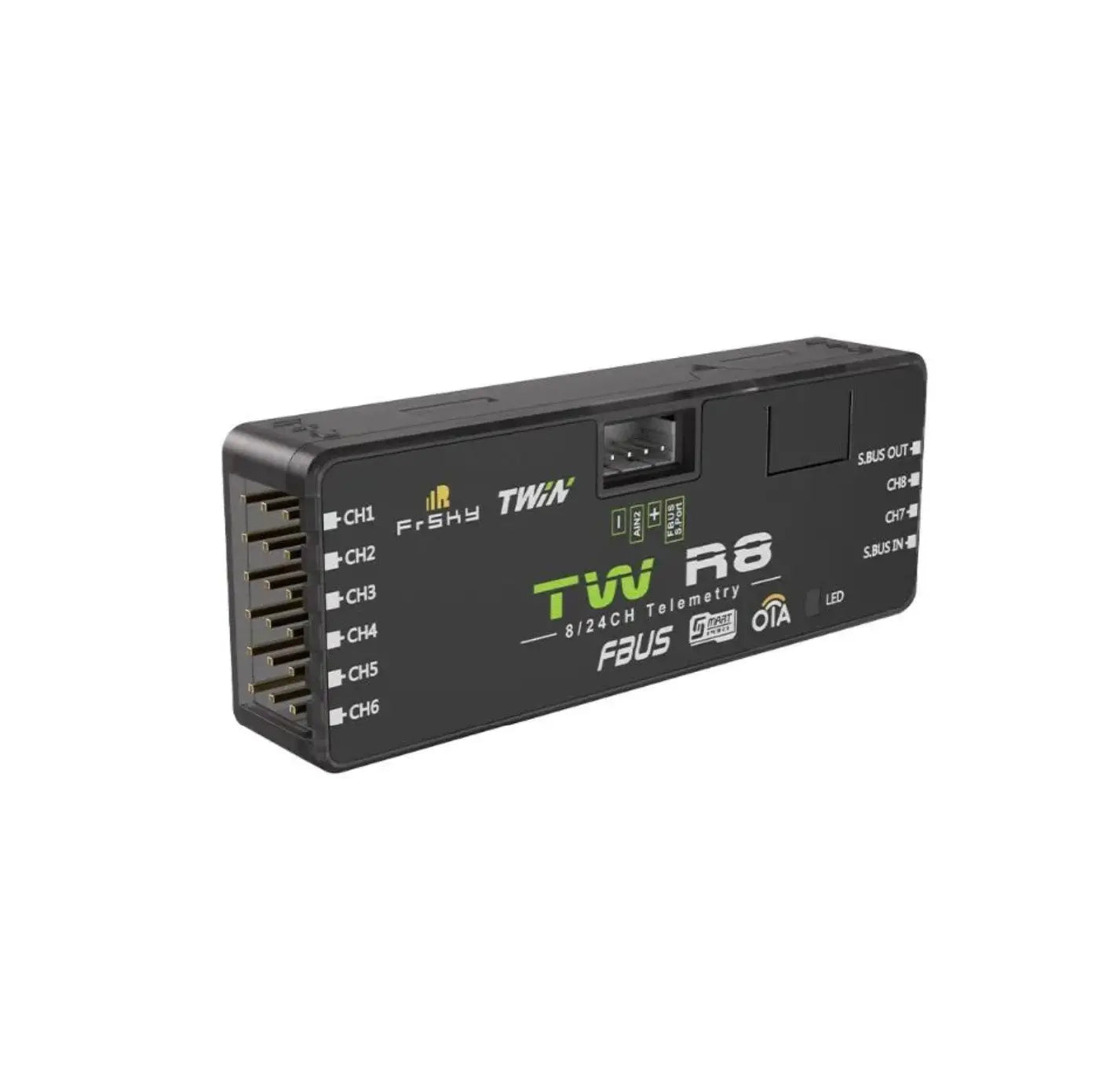 FrSky Twin TW R8 Dual 2.4GHz Receiver with 8 Channel Ports FrSky