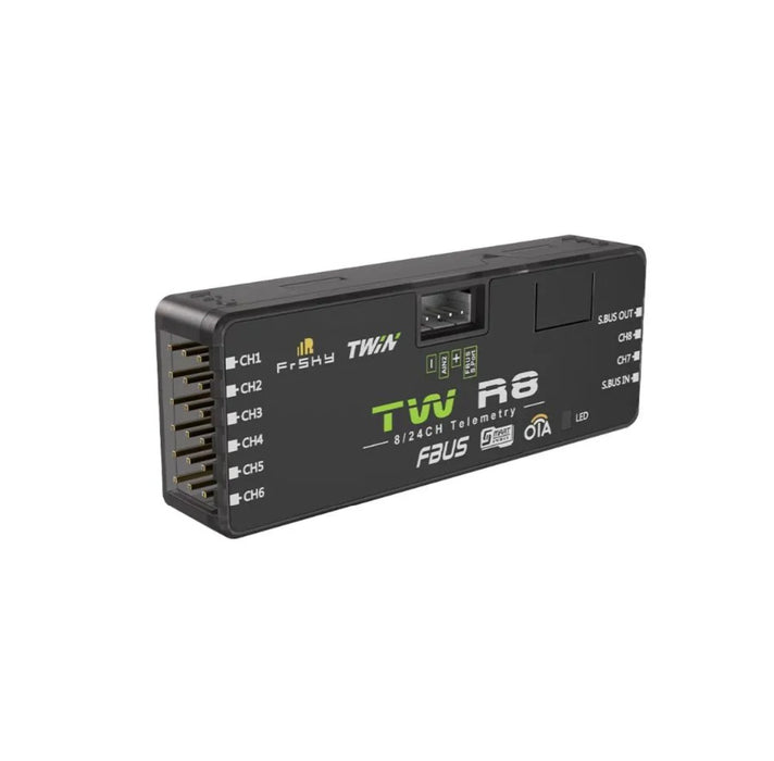 FrSky Twin TW R8 Dual 2.4GHz Receiver with 8 Channel Ports