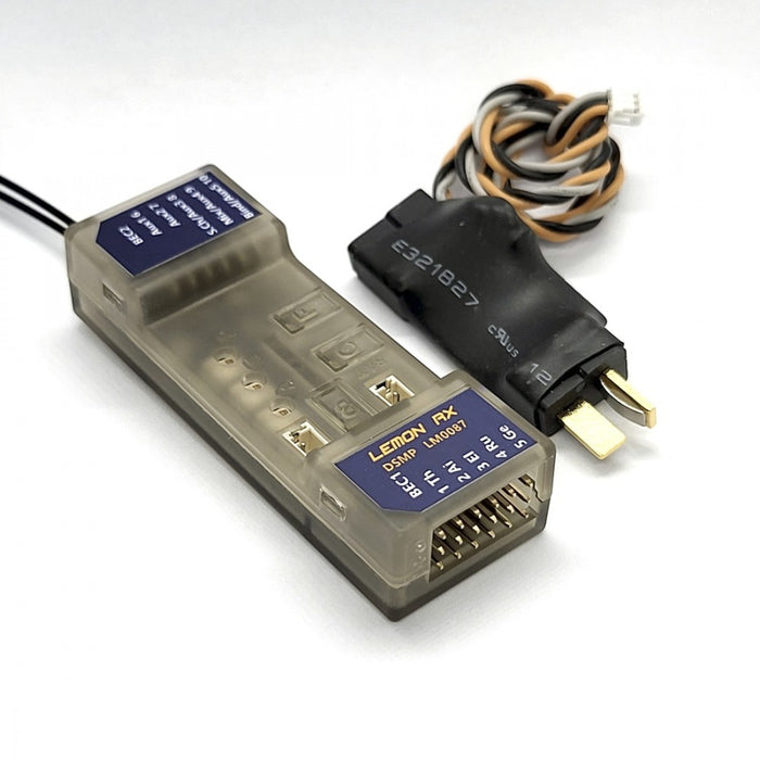 Lemon RX LM0087TX DSMP 10-Ch Telemetry Stabilizer & T-Plug Energy Meter (DSMX/DSM2 compatible) (Copy)