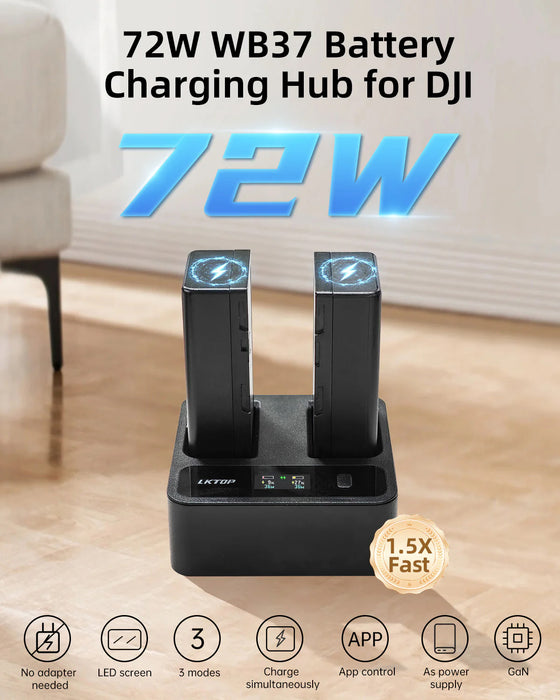 LKTOP Charging Hub for DJI WB37 Battery