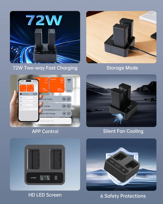 LKTOP Charging Hub for DJI WB37 Battery