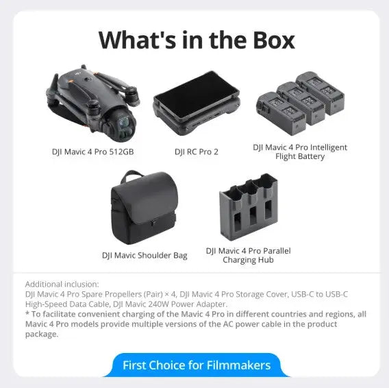 DJI Mavic 4 Pro Drone with 512GB Creator Combo DJI
