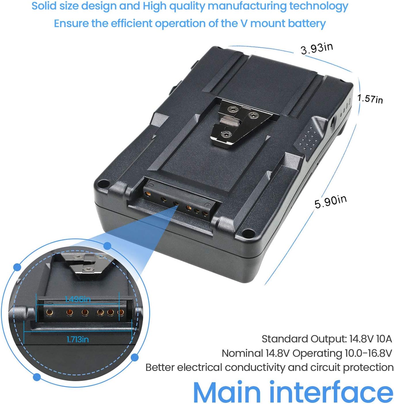 Reytric 95Wh (6600mAh) V-Mount/V-Lock Battery w/ Charger