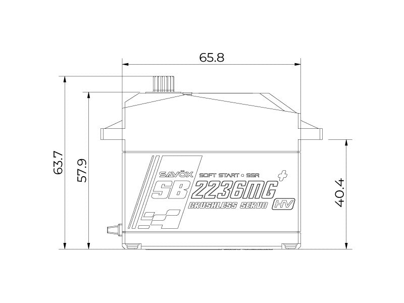 Savox SB-2236MGP 1/5 Scale High Voltage Brushless Digital Servo