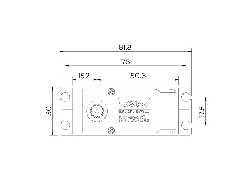 Savox SB-2236MGP 1/5 Scale High Voltage Brushless Digital Servo