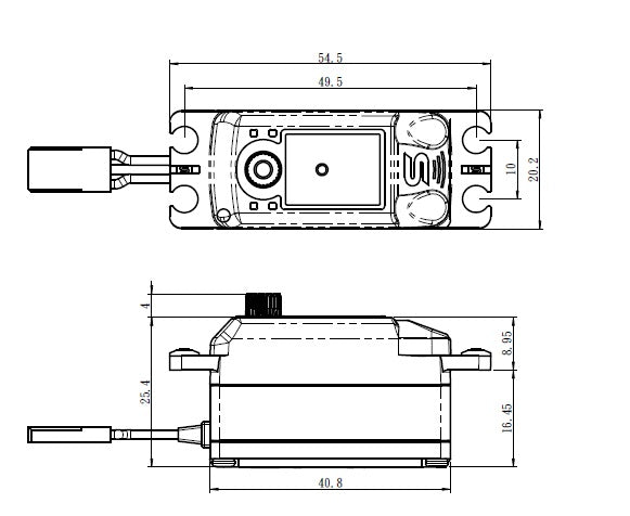 Savox SB-2263MG-BE Black Edition Low Profile Brushless Digital Servo
